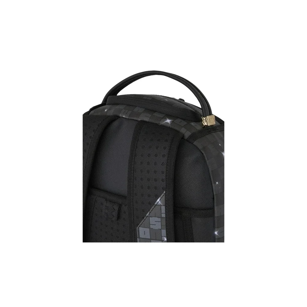 Sprayground Monopoly Money Gold Statue Backpack Black Grey Limited Edition B5106